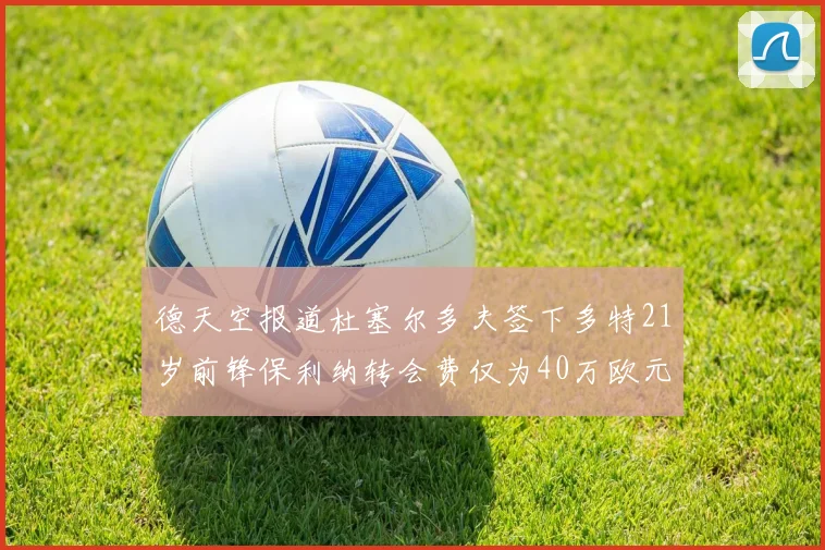 德天空报道杜塞尔多夫签下多特21岁前锋保利纳转会费仅为40万欧元